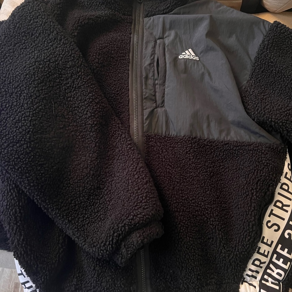 Adidas Black Sherpa Jacket